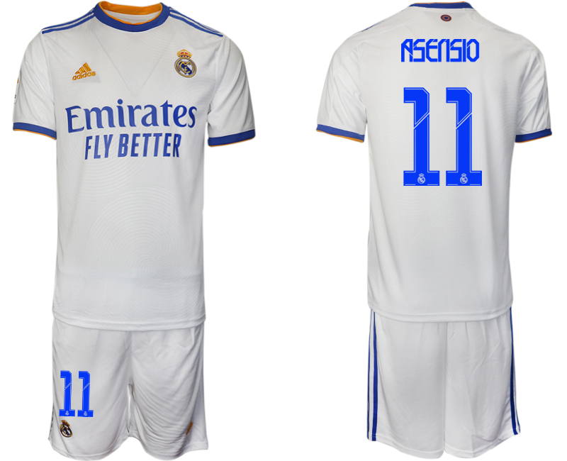Men 2021-2022 Club Real Madrid home white #11 Soccer Jerseys->real madrid jersey->Soccer Club Jersey